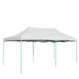 Cort pavilion 3x6 m alb, pliabil, cadru metalic, reglabil pe &Atilde;n&Auml;l&Egrave;ime, pentru curte, gr&Auml;din&Auml; &Egrave;i evenimente outdoor