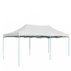 Cort pavilion 3x6 m alb, pliabil, cadru metalic, reglabil pe &Atilde;n&Auml;l&Egrave;ime, pentru curte, gr&Auml;din&Auml; &Egrave;i evenimente outdoor