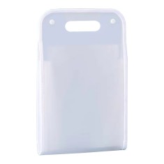 Suport Vertical pentru Hartii A4, Flippy, Suport Portabil pentru Hartie A4 cu Maner, PP, pentru Depozitare Hartii si Documente, 37x24.3 cm Alb