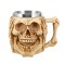 Halba de bere Deaf Skeleton 400 ml, inox+rasina, Bej