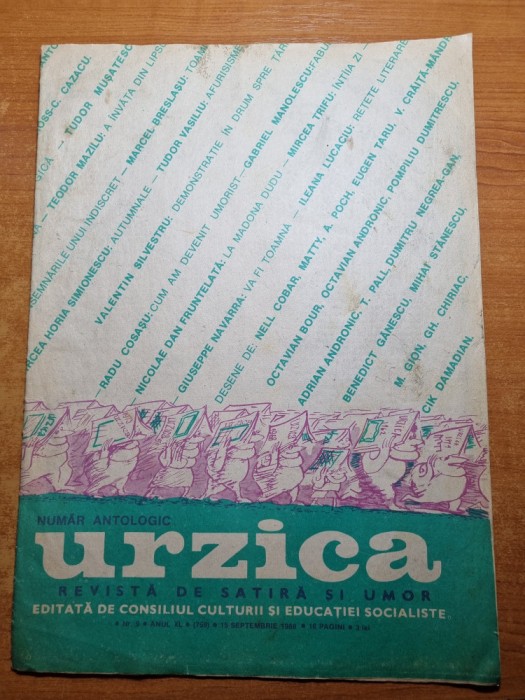 revista umoristica urzica - 15 septembrie 1988