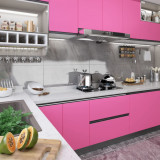Folie de mobilier autoadeziva ,roz extra lucios 500x90 cm PVC GartenMobel Dekor, vidaXL
