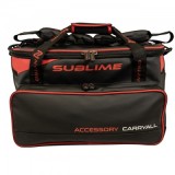 Geanta Pescuit NYTRO Sublime Accessory Carryall Large, 42x42x24cm, 42L, Impermeabila, Poliester 600D, Negru/Rosu