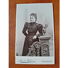Fotografie pe carton, femeie, cca 1900