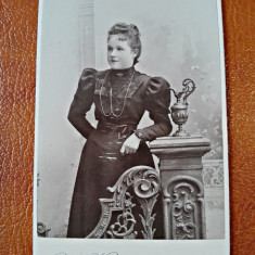 Fotografie pe carton, femeie, cca 1900