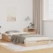 vidaXL Cadru de pat de podea Maro 90 x 220 cm Lemn masiv de pin