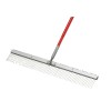 Perie metalica METAL STRONG pentru perierea betonului latime 1200mm, distanta intre dinti 12.7mm si 2 manere din aluminiu 1.8m