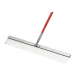 Perie metalica METAL STRONG pentru perierea betonului latime 1200mm, distanta intre dinti 12.7mm si 2 manere din aluminiu 1.8m