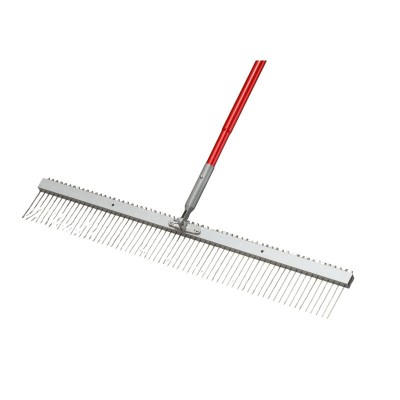 Perie metalica METAL STRONG pentru perierea betonului latime 900mm, distanta intre dinti 12.7mm si doua manere din aluminiu 1.8m foto