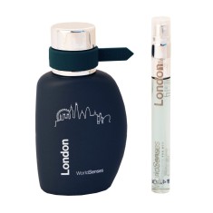 Set apa de toaleta barbati London World Senses, 100 + 10 ml, Verde foto