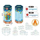 Set asamblare cu bilute si betisoare 88 piese