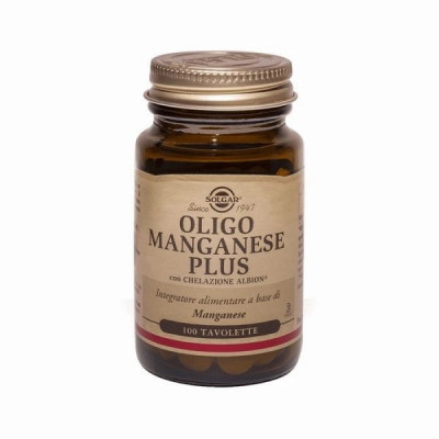 Supliment Alimentar, Oligo Manganese Plus, 100 tablete, marca Solgar foto