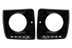 Carcasa faruri cu Lumini de zi dedicate LED DRL Mercedes G-class W463 (1989-2012) G65 Design Negru Performance AutoTuning
