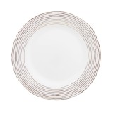 Farfurie adanca 21019G, sticla termica, alb + auriu, 21 cm