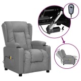 Cumpara ieftin Fotoliu de masaj electric, gri, piele ecologica