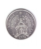 Moneda Franta 1 franc 1995 200 ani Institut de France, stare foarte buna, cu luciu