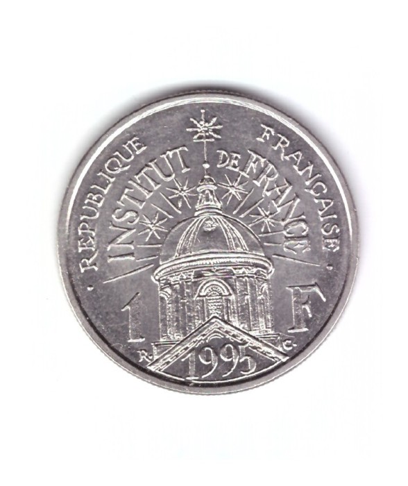 Moneda Franta 1 franc 1995 200 ani Institut de France, stare foarte buna, cu luciu