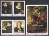 Ghana 1990 - 350 de ani de la moartea lui Peter Paul Rubens, Serie scurtă + Colita, MNH