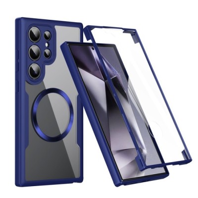 Husa pentru Samsung Galaxy S25 Ultra + Folie - Techsuit ColorVerse 360 MagSafe Series - Blue foto
