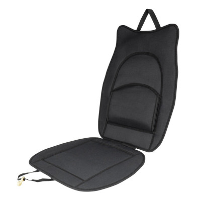 Husa scaun de inalta calitate cu suport lombar, culoare Neagra foto
