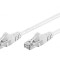 Cablul de rețea F/UTP 5e litat CCA PVC alb 1,5m 26AWG