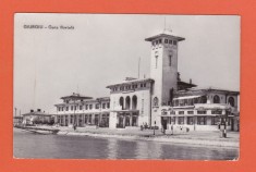AMS @ - CARTE POSTALA, GIURGIU - GARA FLUVIALA, 1965, CIRCULATA, printata
