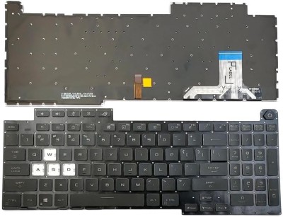 Tastatura Laptop Gaming, Asus, ROG Strix G17 G713P, G713PV, G713PI, G713PU, iluminata, RGB, 16 pini, neagra, layout US foto