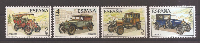 Spania 1977 - Mașini spaniole de epocă, MNH
