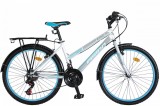 Bicicleta MTB Dame Vision Elegance Culoare Alb Albastru Roata 26 Otel