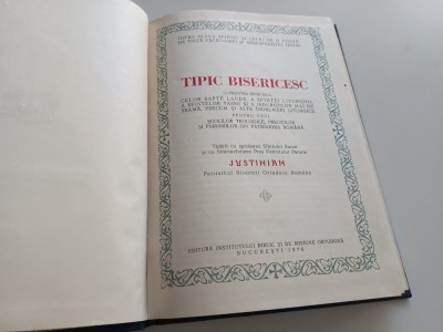 TIPIC BISERICESC 1976 TIPARIT CU APROBAREA SF. SINOD SI A PF JUSTINIAN- TEXT REDACTAT DE IPS TEOCTIST, PR. ENE BRANISTE...- PRIMA EDITIE UNIFORMIZATA foto