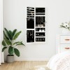 VidaXL Dulap de bijuterii cu oglindă și lumini LED, de perete, alb 353253