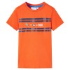 Tricou pentru copii, portocaliu &icirc;nchis, 140, vidaXL