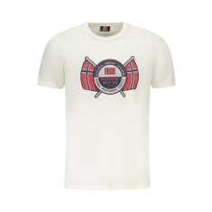 Norway Tricou barbati cu logo, din bumbac, Regular fit, Alb, M