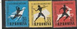 ROMANIA 1957 LP 439 CAMPIONATELE DE ATLETISM BUCURESTI SERIE MNH
