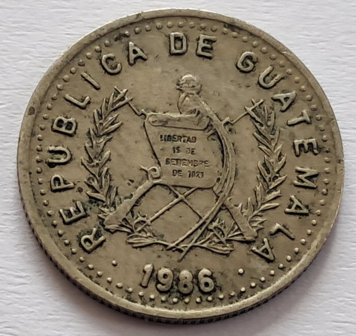 Guatemala, 5 Centavos 1986