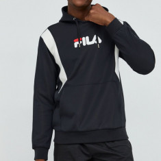 Fila bluza barbati, culoarea negru, cu imprimeu