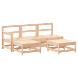 Set mobilier relaxare de gradina 5 piese lemn masiv de pin