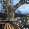 Instalatie Craciun Profesionala de Exterior IP65, 20 m, 200 Led-uri Mari ,Liniara, Alb rece, Interconectabila, Prelungitor 1.5 m inclus, Fir Negru, Fl, Flippy