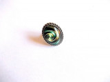 Inel model spirala verde, inel sticla 39288