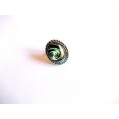 Inel model spirala verde, inel sticla 39288