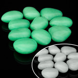 Pietre rotunde glow lumineaza verde fosforescent, set 10 bucati, ProCart