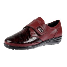 Pantofi dama din piele naturala Dyany Creta, bordo, 36 foto