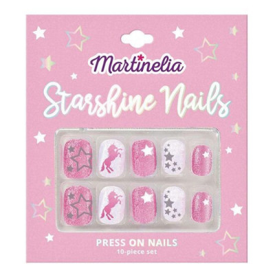 Set 10 unghii false Starshine Nails, cu adeziv Press-On, pentru fetite, Martinelia foto