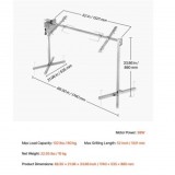 Rotisor electric pentru gratar Inox, max 60 kg, lungime de lucru 132 cm, putere 38 W, Inaltime reglabila 8 niveluri, 3 rpm