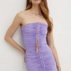 Elisabetta Franchi rochie culoarea violet, mini, mulata, AB63842E2