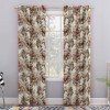 Draperie blackout model floral cu inele negre, Madison, 200x210 cm, densitate 700 g/ml, Rosa Arvensis, 1 buc