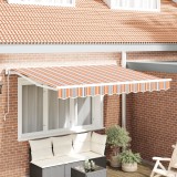 vidaXL Cortina Retractabilă Manual Albastru Marin 350x200 cm Tesatura