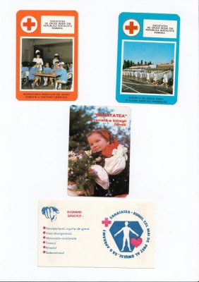 Lot 4 x Calendare Crucea Rosie RSR 1978 1979 foto