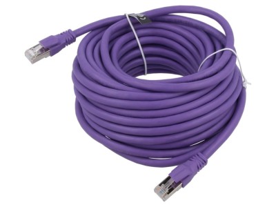 Cablul de rețea violet S/FTP Cat6a 3m foto