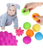 Set 6 bile senzoriale pentru bebelusi, 20 cm